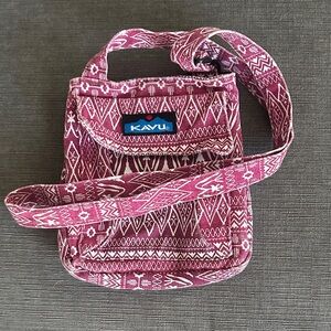 KAVU Tribal Print Crossbody Bag - Purpley Pink